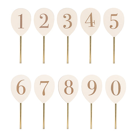 JABADABADO Zahlenballons 4.3x1x11.3cm T303 0-9, Holz