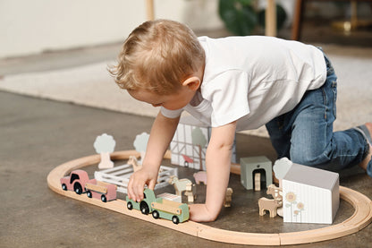 JABADABADO Zugset mit Bauernhof W7232 Holz