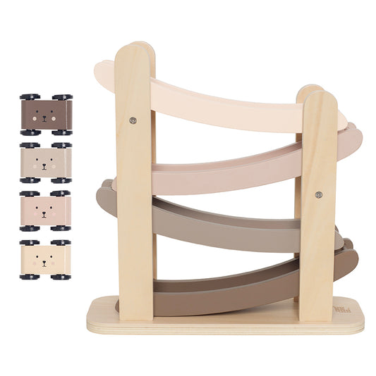 JABADABADO Auto Rennbahn 29x10x24cm W7246 4 Autos, Nature Line