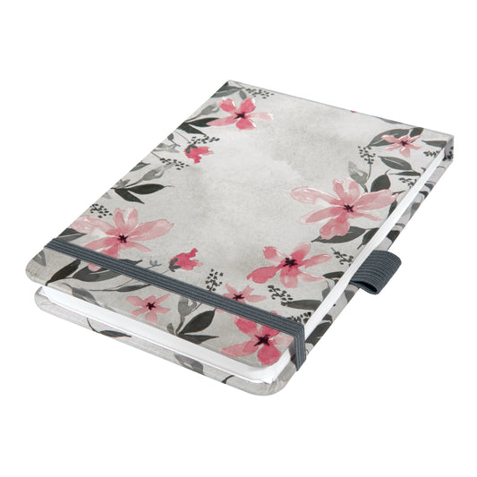 JOLIE Notizbuch A6 JN398 Loose Florals Grey,dots 158 S.