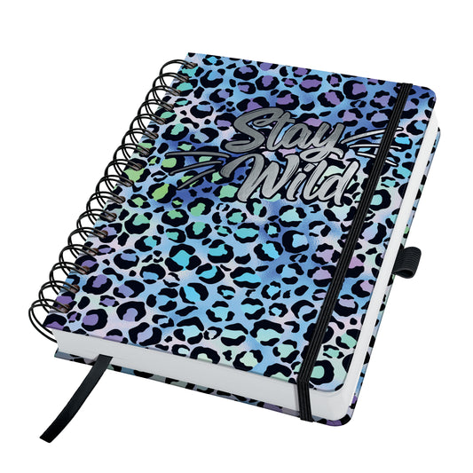 JOLIE Spiral-Notizbuch A5 JN652 Blue Leo Love, blanko 240 S.