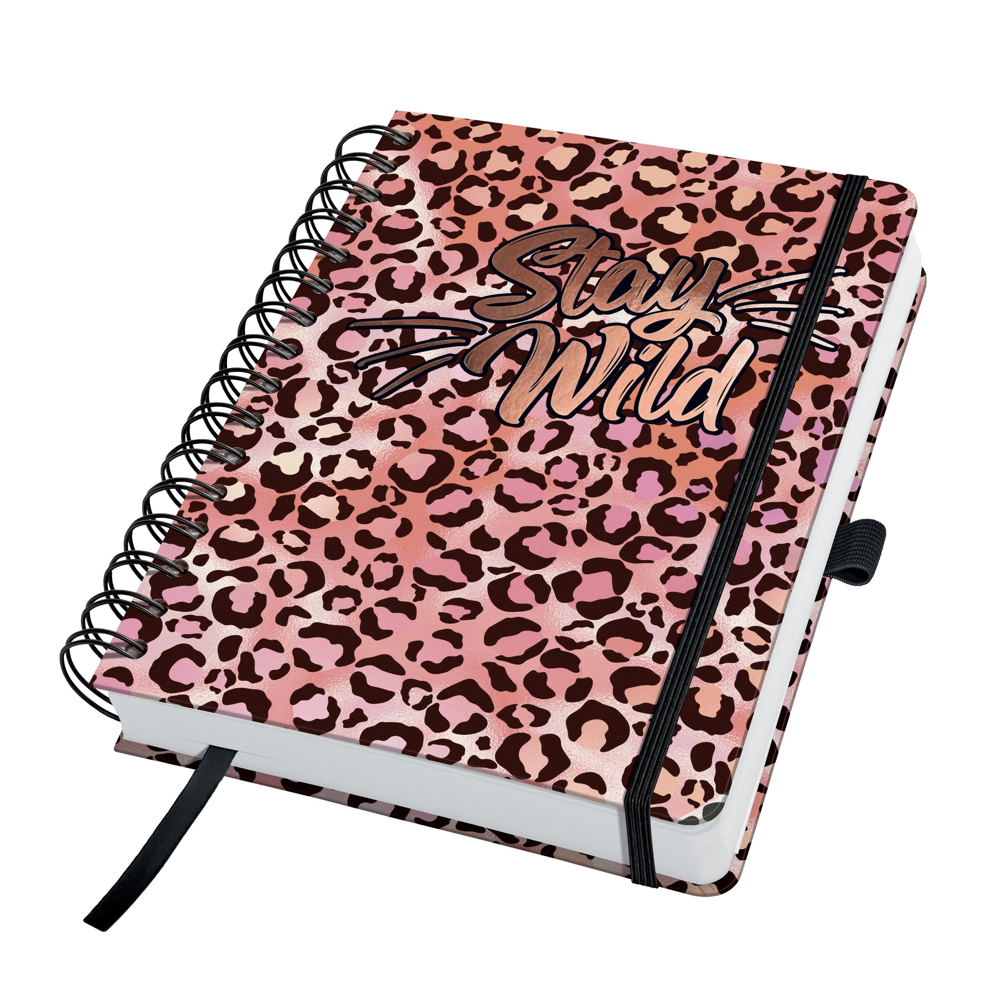 JOLIE Spiral-Notizbuch A5 JN653 Pink Leo Love, dots 240 Seiten