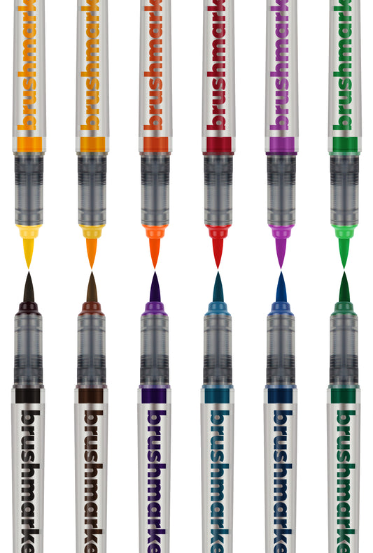 KARIN Brush Marker JUNIOR + blender 27C10 Basic colours 12 Stück