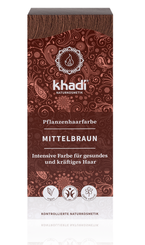 KHADI Pflanzenhaarfarbe Mittelbraun