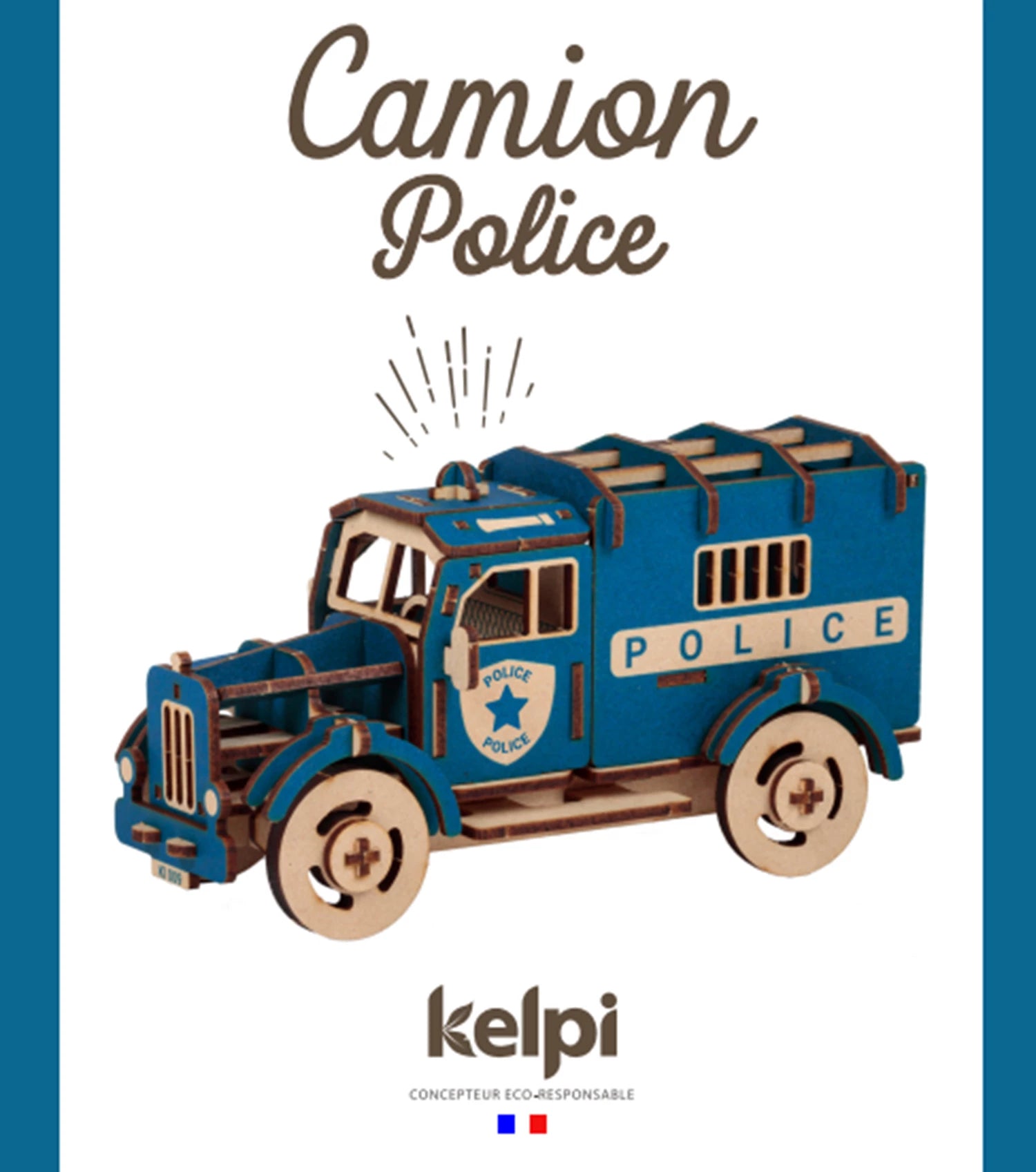 LKW POLICE BLAU (FR-EN-ES-IT-DK-NL)