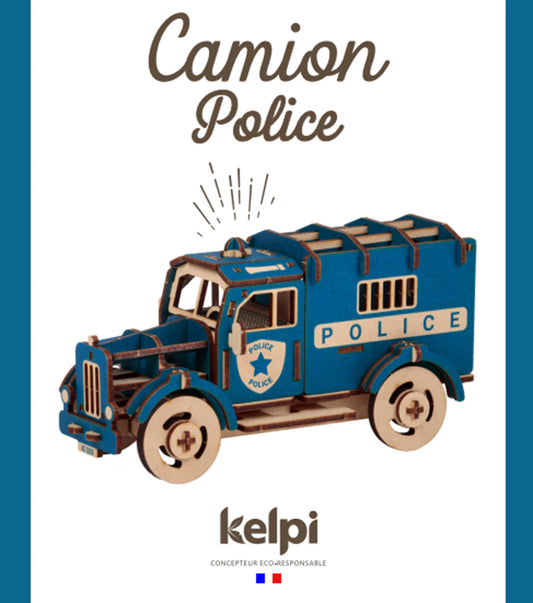 LKW POLICE BLAU (FR-EN-ES-IT-DK-NL)