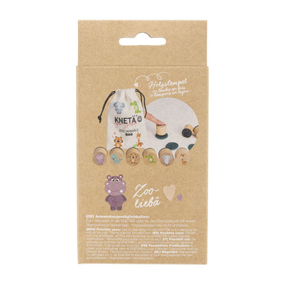 KNETÄ Holzstempel-Set Zoo Animäls