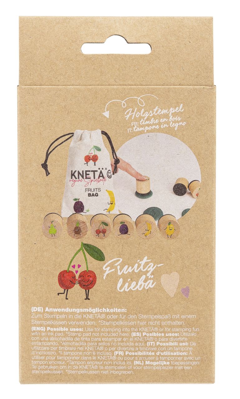 KNETÄ Holzstempel-Set Fruits