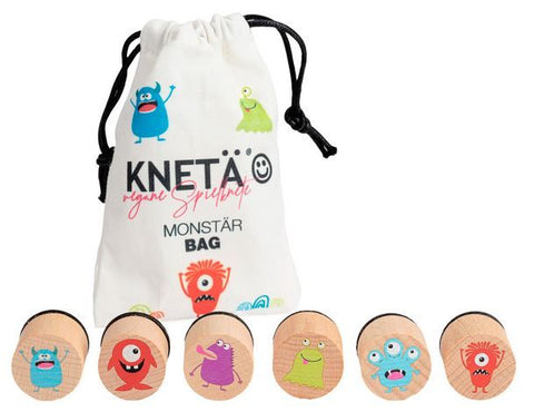 KNETÄ Holzstempel-Set Monstär