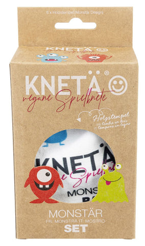 KNETÄ Holzstempel-Set Monstär