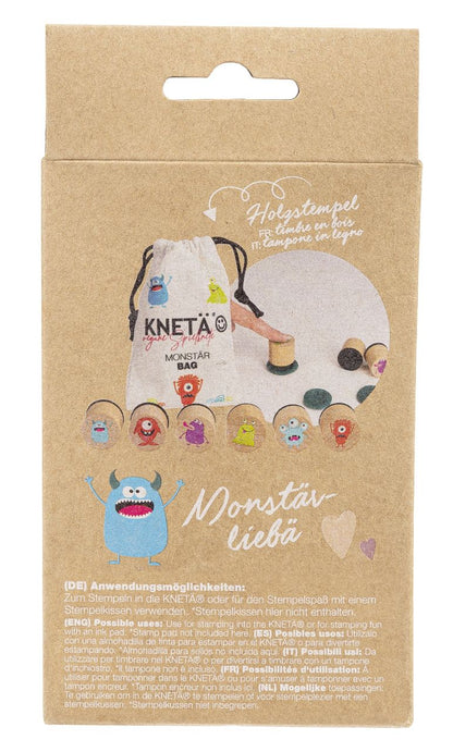 KNETÄ Holzstempel-Set Monstär