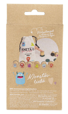 KNETÄ Holzstempel-Set Monstär