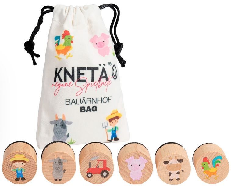KNETÄ Holzstempel-Set Bauärnhof