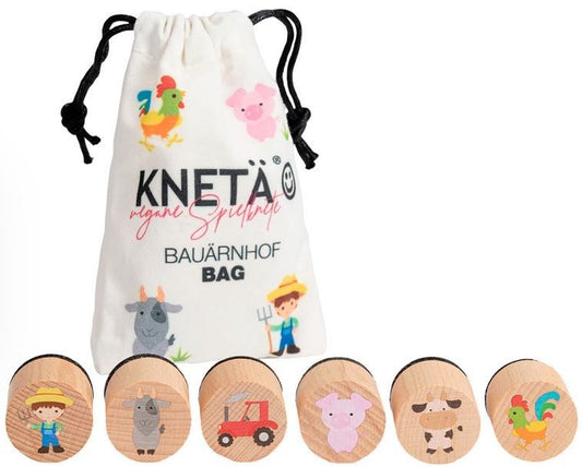 KNETÄ Holzstempel-Set Bauärnhof