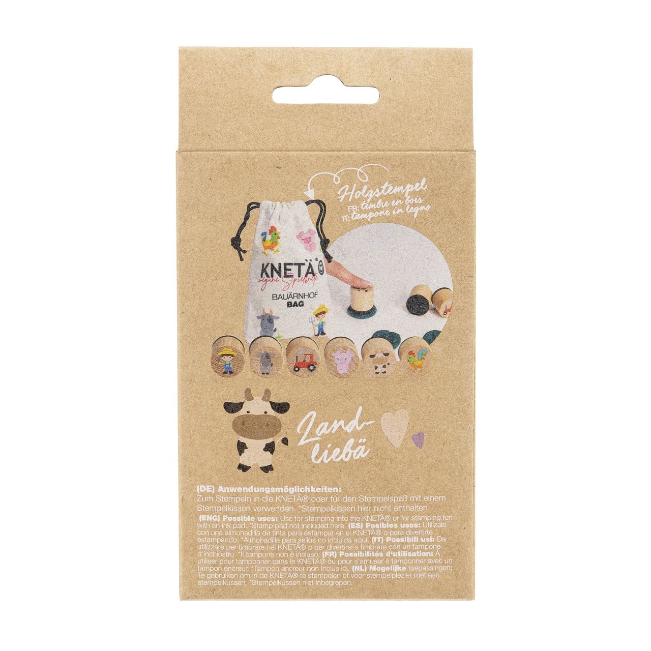KNETÄ Holzstempel-Set Bauärnhof