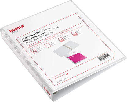 KOLMA Zeigebuch Vario XL Univer. A4 01.301.16 weiss, 4-Ring 30mm