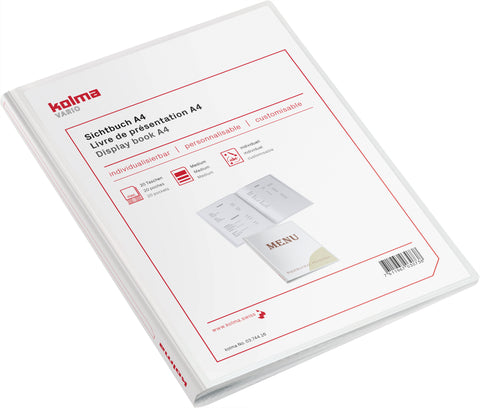 KOLMA Sichtbuch Vario A4 03.744.16 weiss 20 Taschen