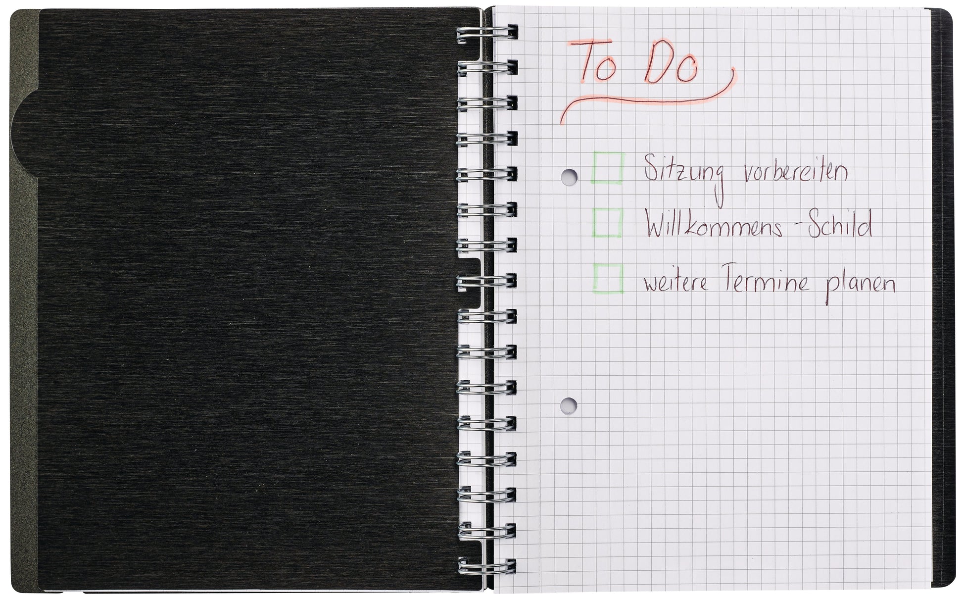 KOLMA Notizbuch LineaVerde A5 06.521.06 kariert, 70g/m2 schwarz