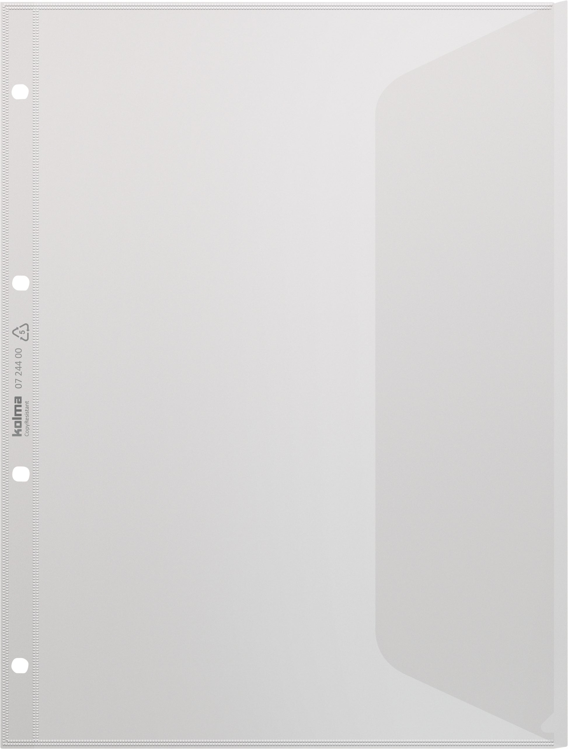 KOLMA Dokumentenhülle SuperStrong A4 07.644.00 transp.,Seitenk.,4-Loch 10Stk.