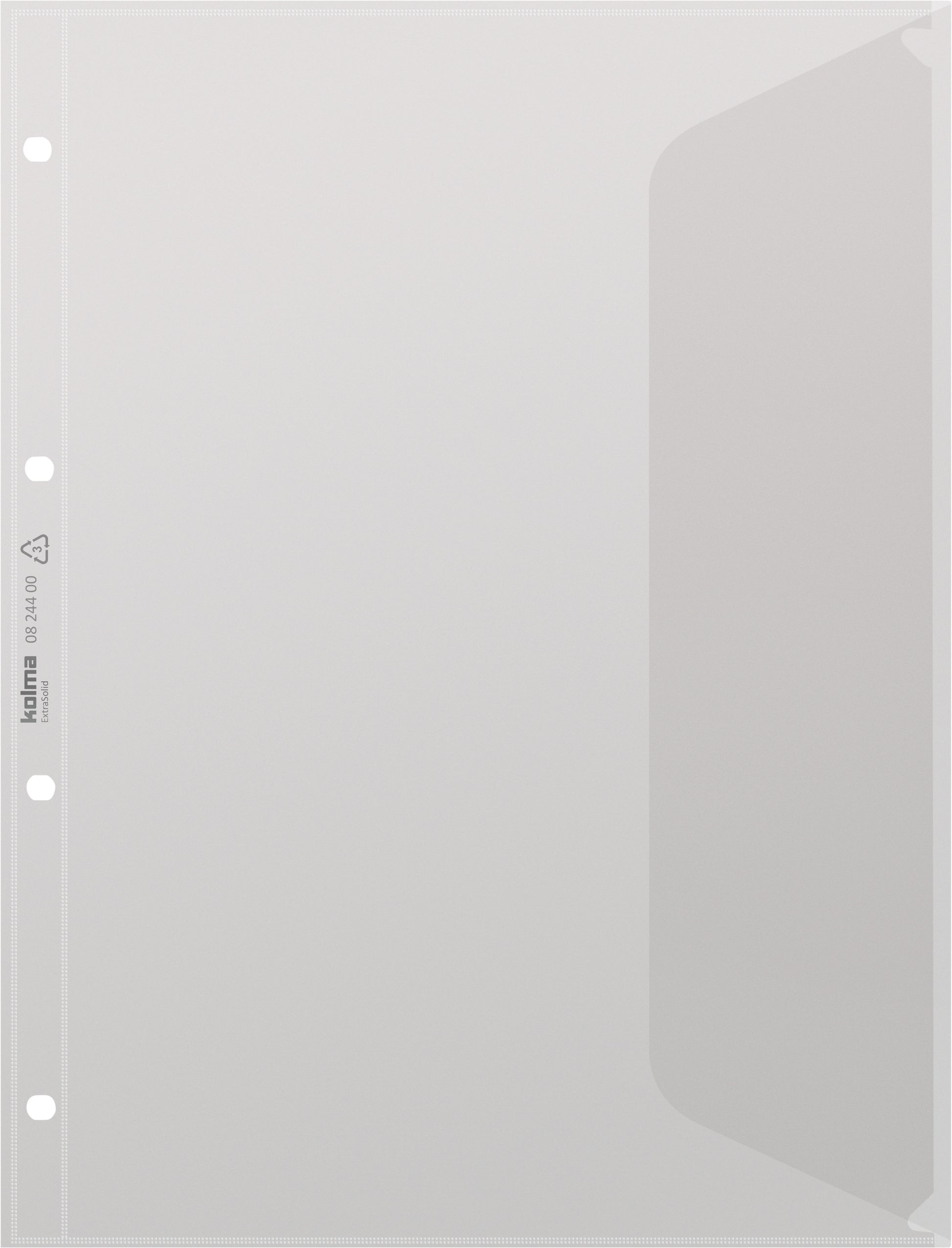 KOLMA Dokumentenhülle ExtraSolid A4 08.644.00 transp.,Seitenk.,4-Loch 10Stk.