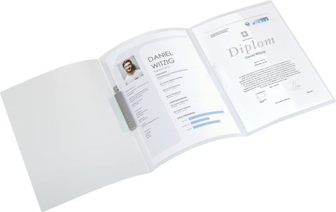 KOLMA Bewerbungsmappe Tender A4 10.015.00 transparent 3-teilig