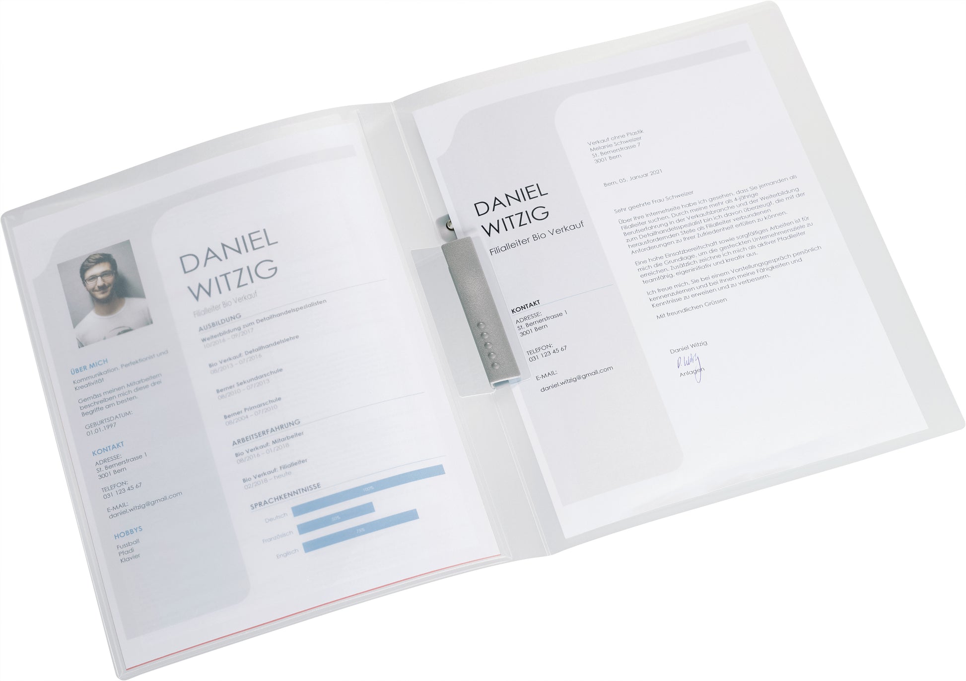 KOLMA Klemmhefter Tender A4 10.016.48 anthrazit, 2-teilig