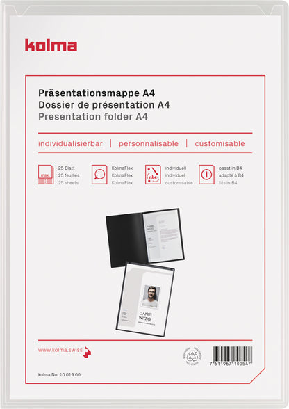 KOLMA Klemmhefter Tender A4 10.019.00 transp.,2-teilig,Klemmsch.
