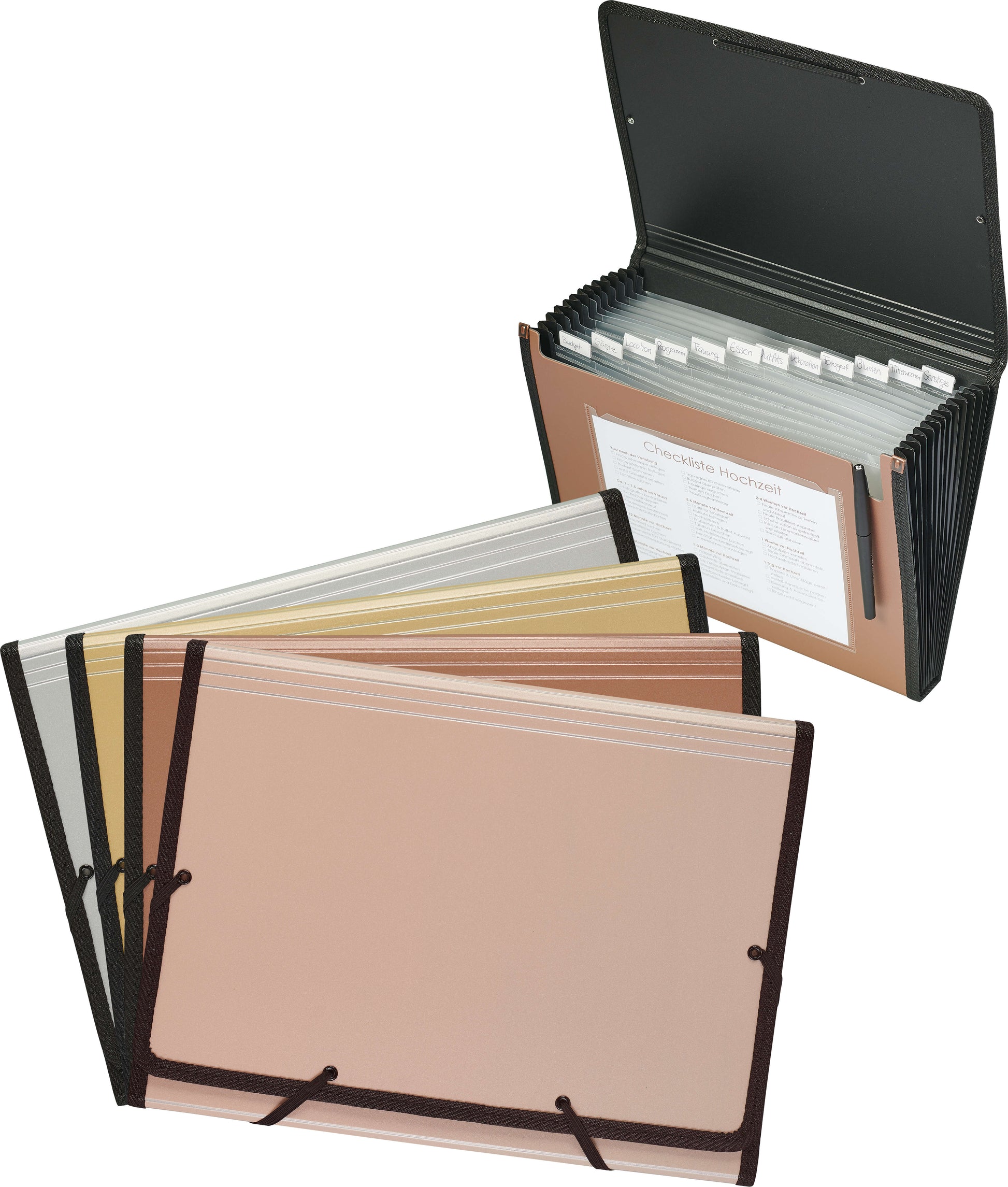 KOLMA Fächermappe Bliss A4 11.033.08 roségold 12 Fächer