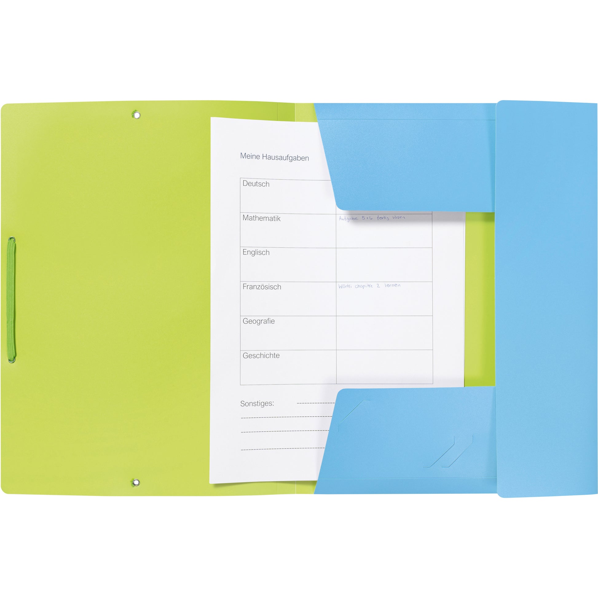 KOLMA Gummizugmappe Doppia A4 11.079.20 blau/grün