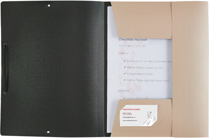 KOLMA Gummibandmappe Wedding A4 11.179.07 opak silber,love