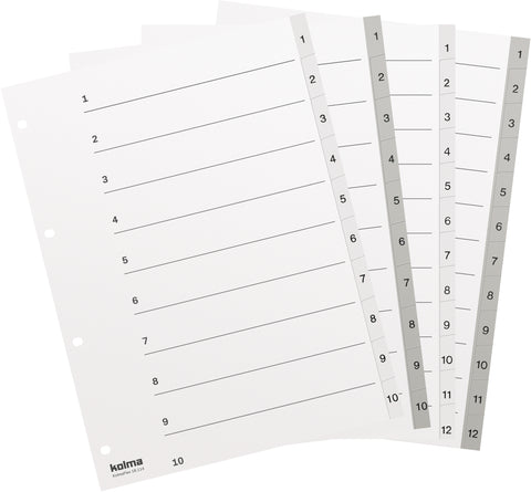 KOLMA Register KolmaFlex A4 18.112.16 weiss 1-12