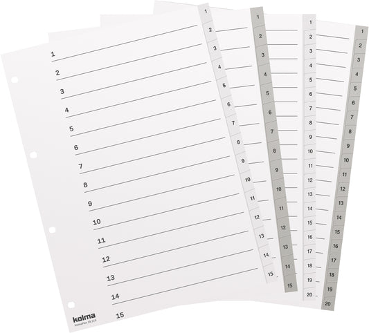 KOLMA Register KolmaFlex A4 18.120.03 grau 1-20