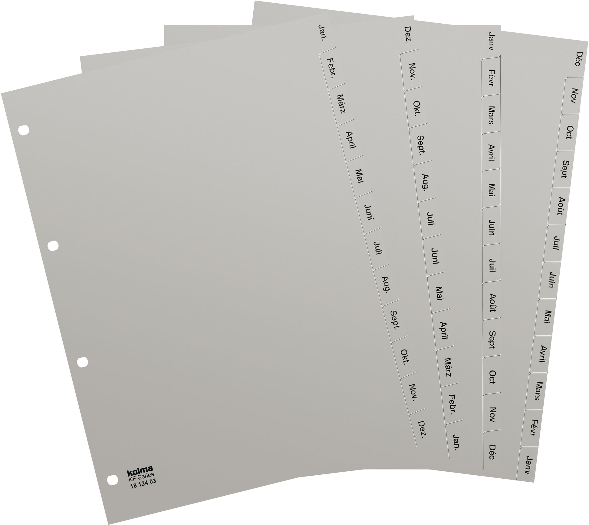 KOLMA Register KolmaFlex A4 18.123.03 grau Dez-Jan DE