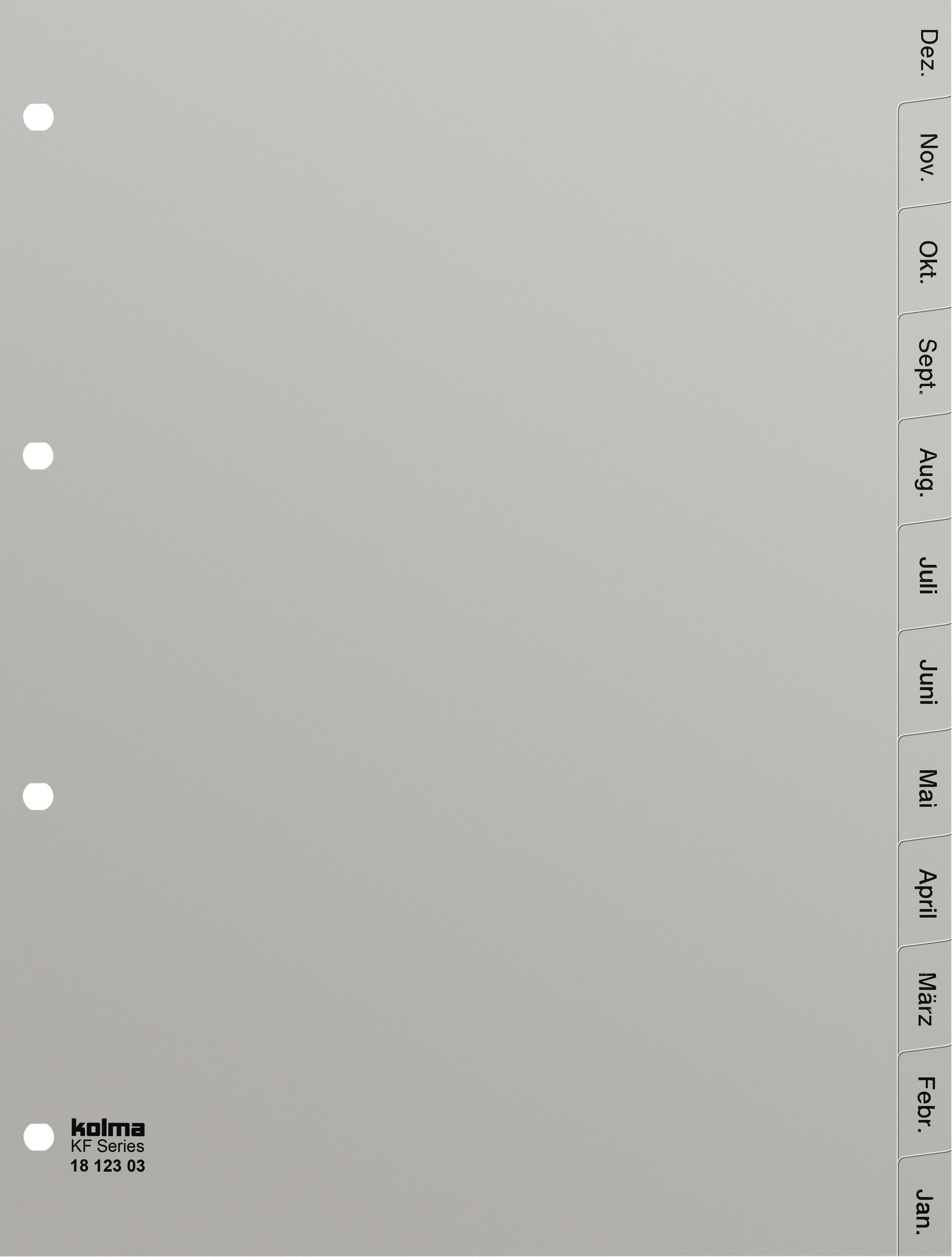 KOLMA Register KolmaFlex A4 18.123.03 grau Dez-Jan DE