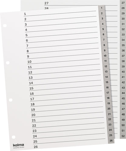 KOLMA Register KolmaFlex A4 18.252.03 grau 1-52