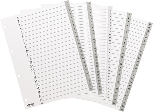 KOLMA Register KolmaFlex A4 18.314.16 weiss 1-31