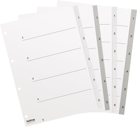 KOLMA Register KolmaFlex A4 18.564.03 grau 1-6