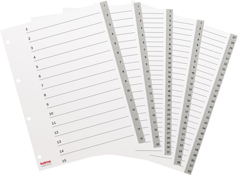 KOLMA Register LongLife A4 19.115.03 grau 1-15