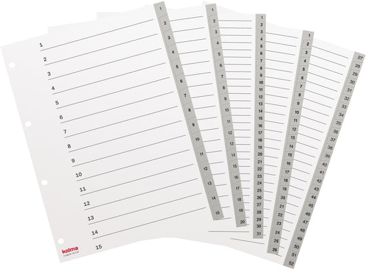 KOLMA Register LongLife A4 19.120.03 grau 1-20