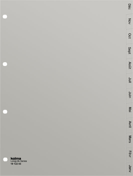 KOLMA Register LongLife A4 19.122.03 grau Déc-Jan FR