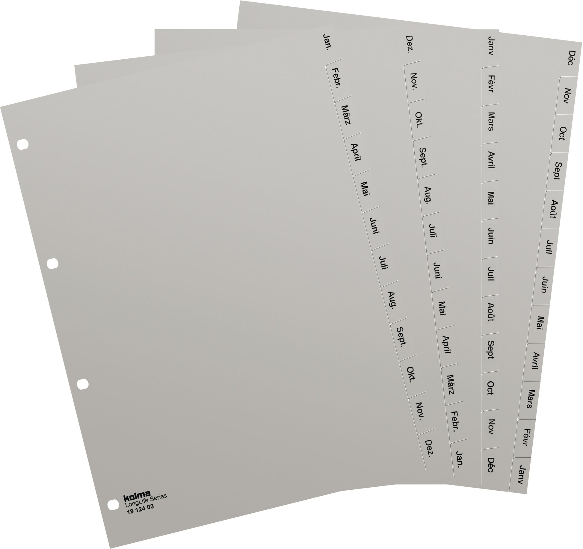 KOLMA Register LongLife A4 19.123.03 grau Dez-Jan DE