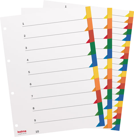 KOLMA Register LongLife A4 19.204.20 mehrfarbig 20-teilig