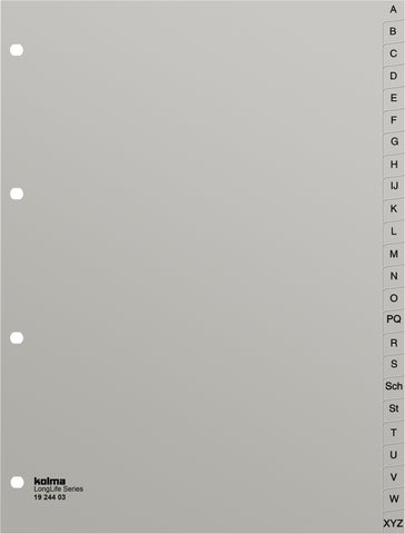 KOLMA Register LongLife A4 19.244.03 grau A-Z 24-teilig