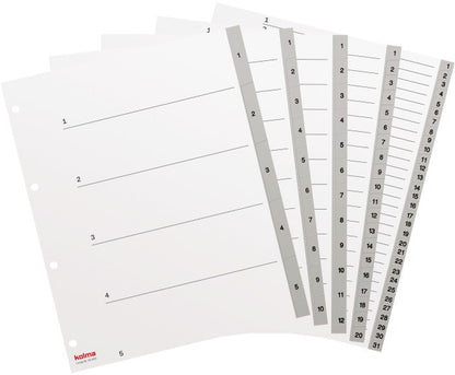 KOLMA Register LongLife A4+ 19.410.03 grau 1-10