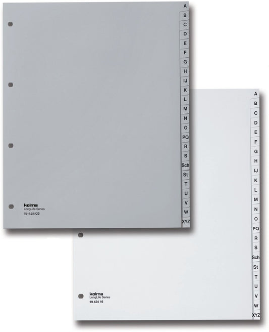 KOLMA Register LongLife A4+ 19.424.03 grau A-Z 24-teilig