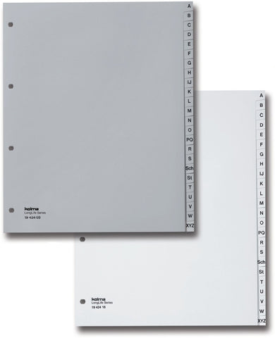 KOLMA Register LongLife A4+ 19.424.03 grau A-Z 24-teilig