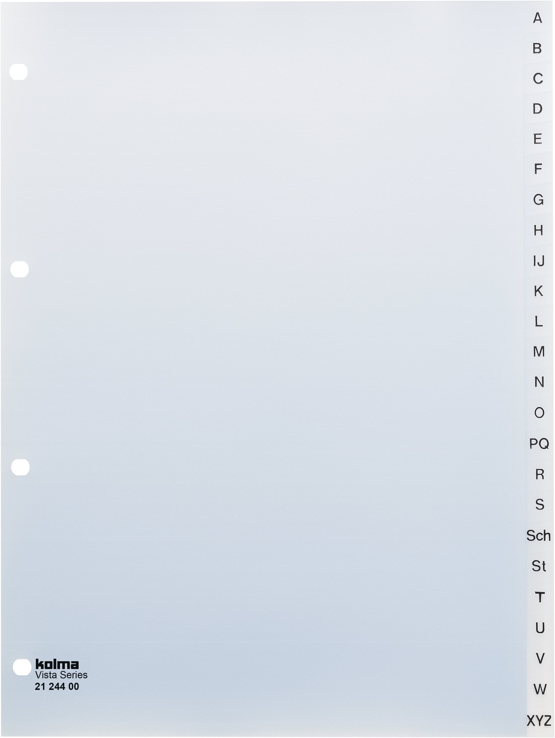 KOLMA Register Vista A4 21.244.00 transparent A-Z 24-teilig