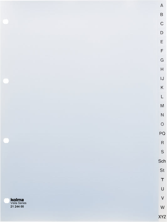 KOLMA Register Vista A4 21.244.00 transparent A-Z 24-teilig