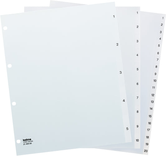 KOLMA Register Vista A4+ 21.419.00 transparent 1-20