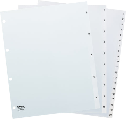 KOLMA Register Vista A4+ 21.419.00 transparent 1-20